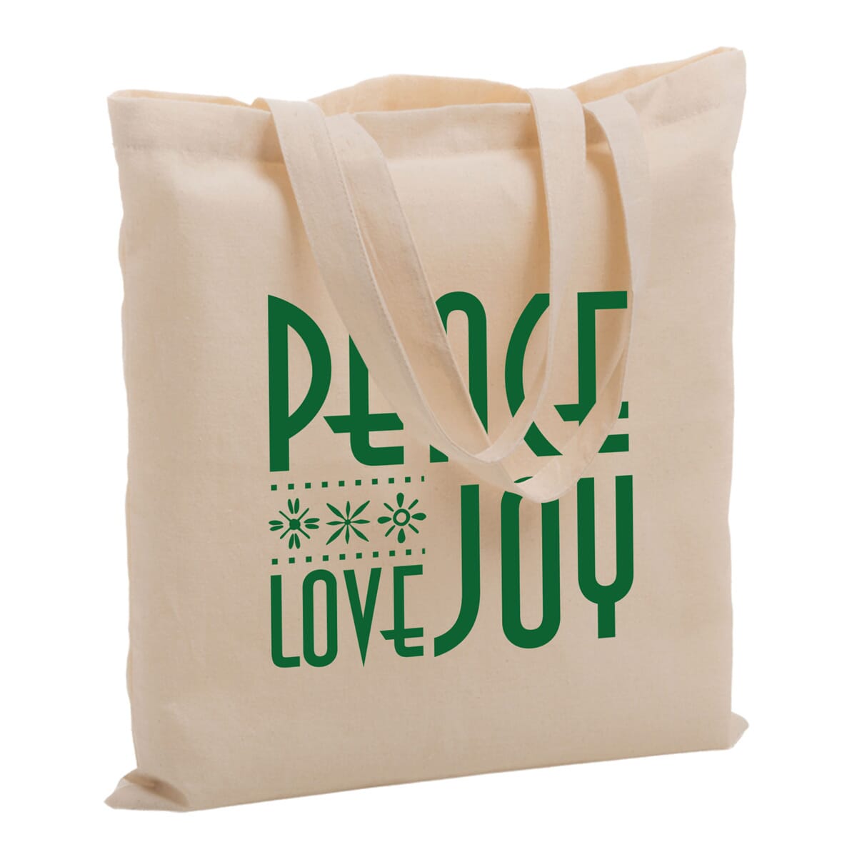 Canvas tote bag with holiday saying